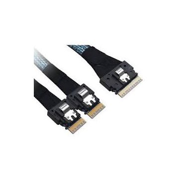 Broadcom Câble SAS NVMe U2 SlimSAS x8 SFF-8654 SlimSAS 1m 